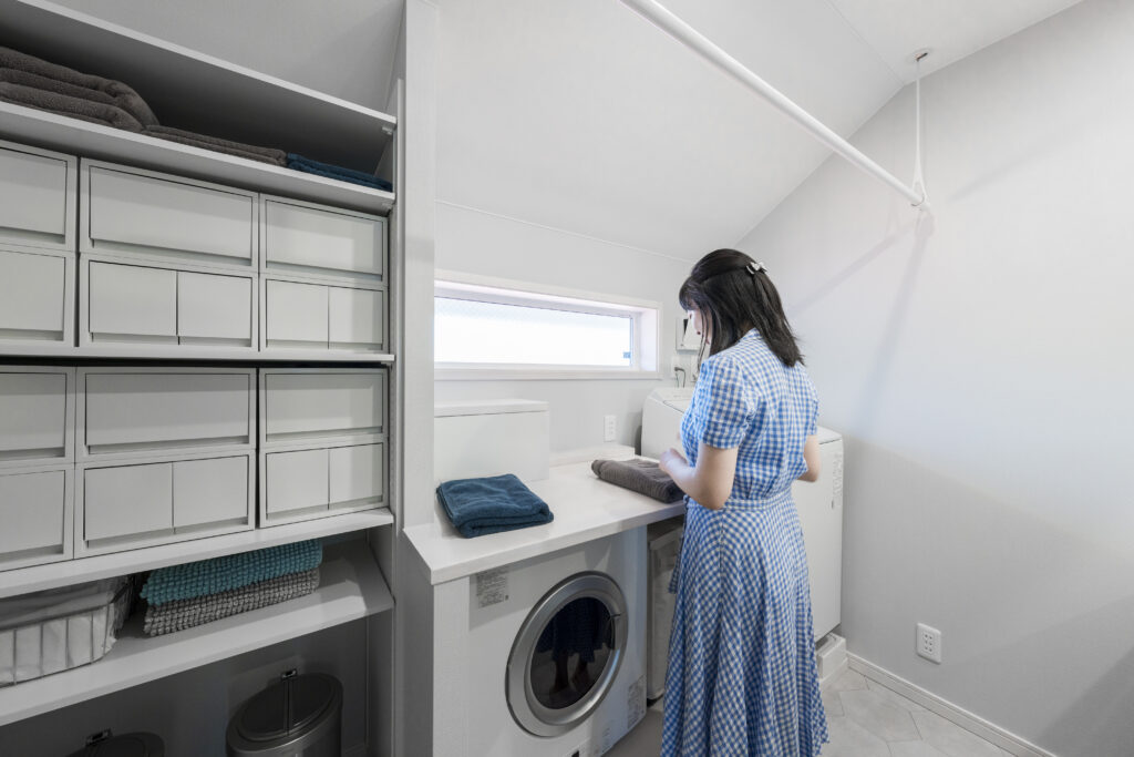 ガス衣類乾燥機とランドリールーム