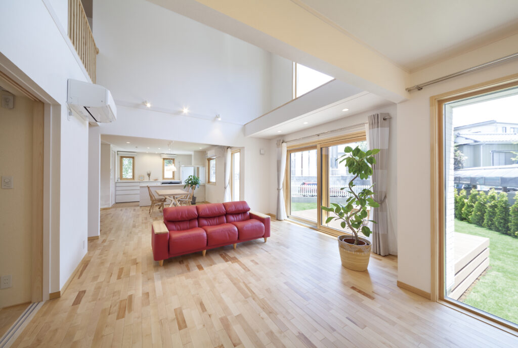 無垢床　かばざくらのLDK