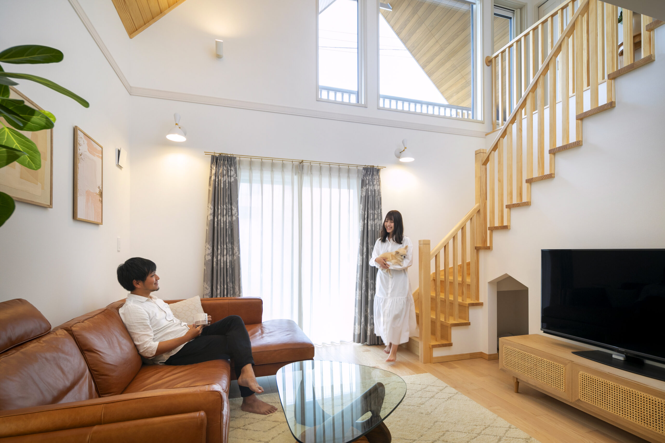 家の中でも感じていられる、大好きな大屋根のデザイン。