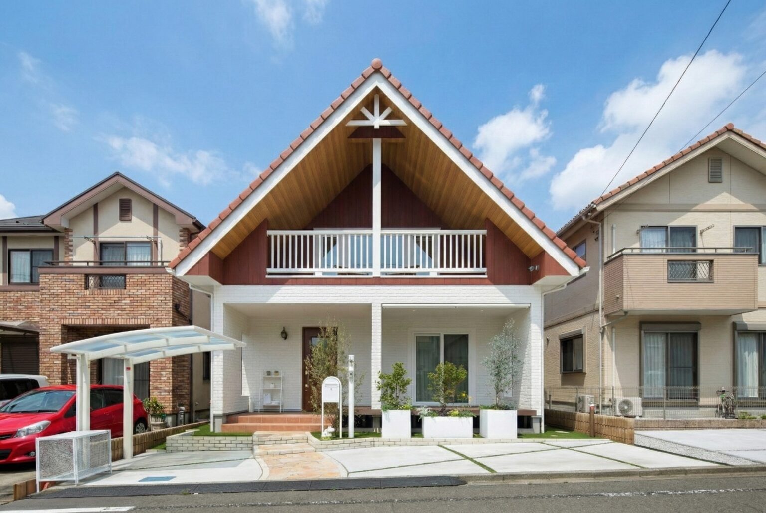 三角屋根の北欧スウェーデンスタイルの住まい|施工事例|自由設計で叶えた理想の住まい集|ジューテックホーム