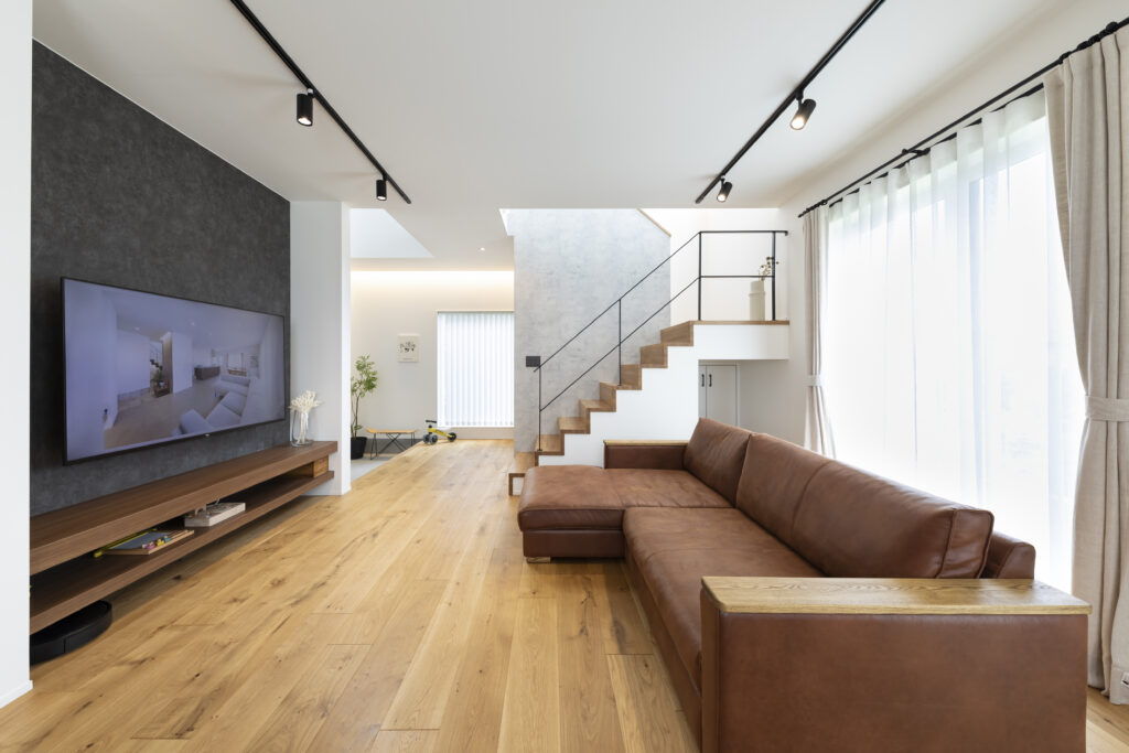 インダストリアルなリビング空間